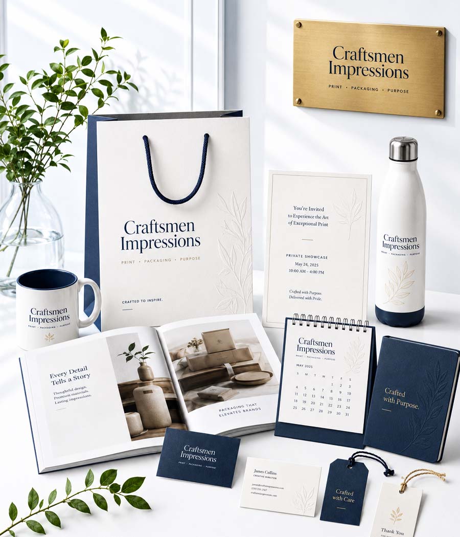 Corporate branding and printing solutions including stationery, packaging, promotional products and personalized business gifts in Dubai