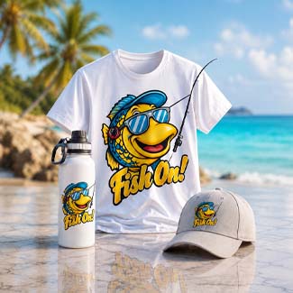 Custom sublimation printing on T shirts bottles and caps in Dubai