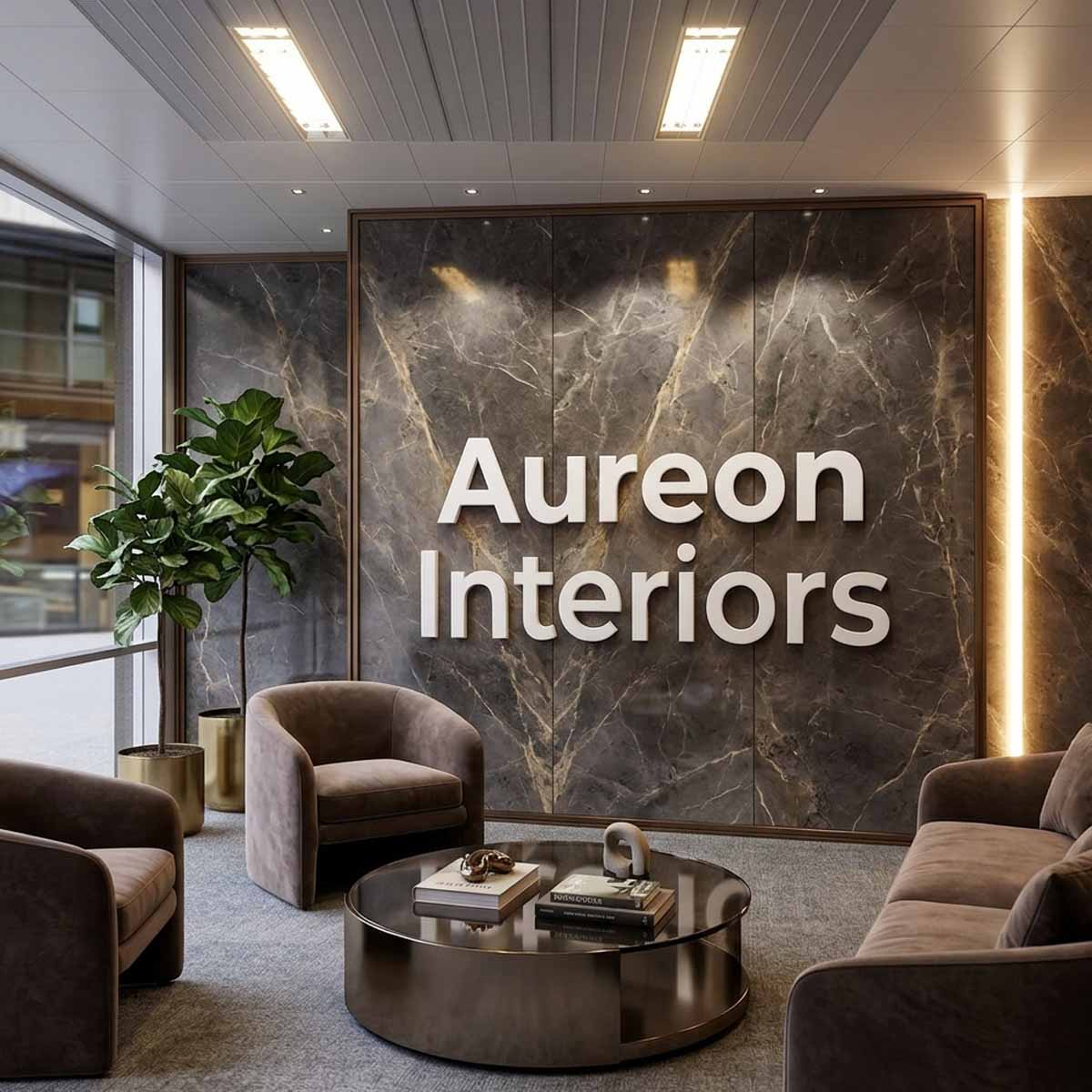3D acrylic letter signage for corporate office reception and interior branding in Dubai