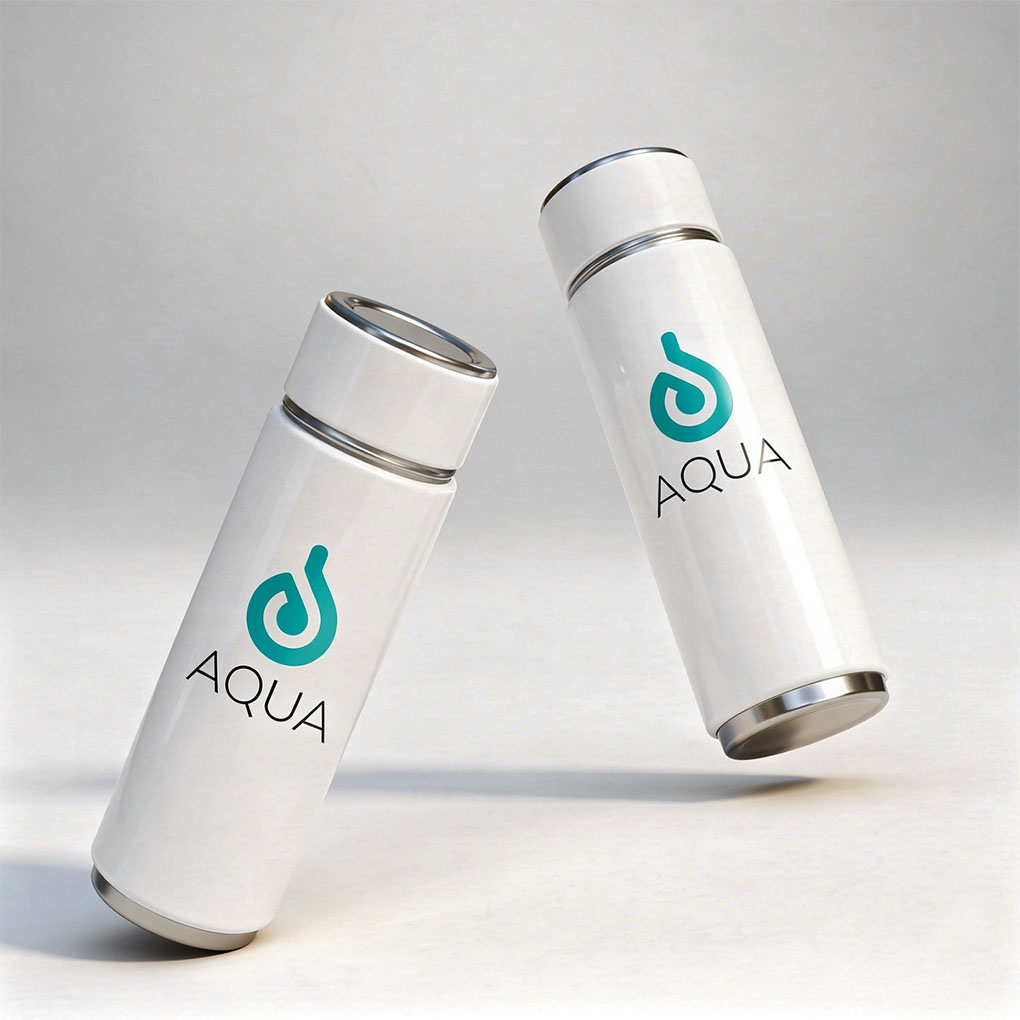 Corporate logo flask printing in Dubai on premium stainless steel bottles for branded business gifts