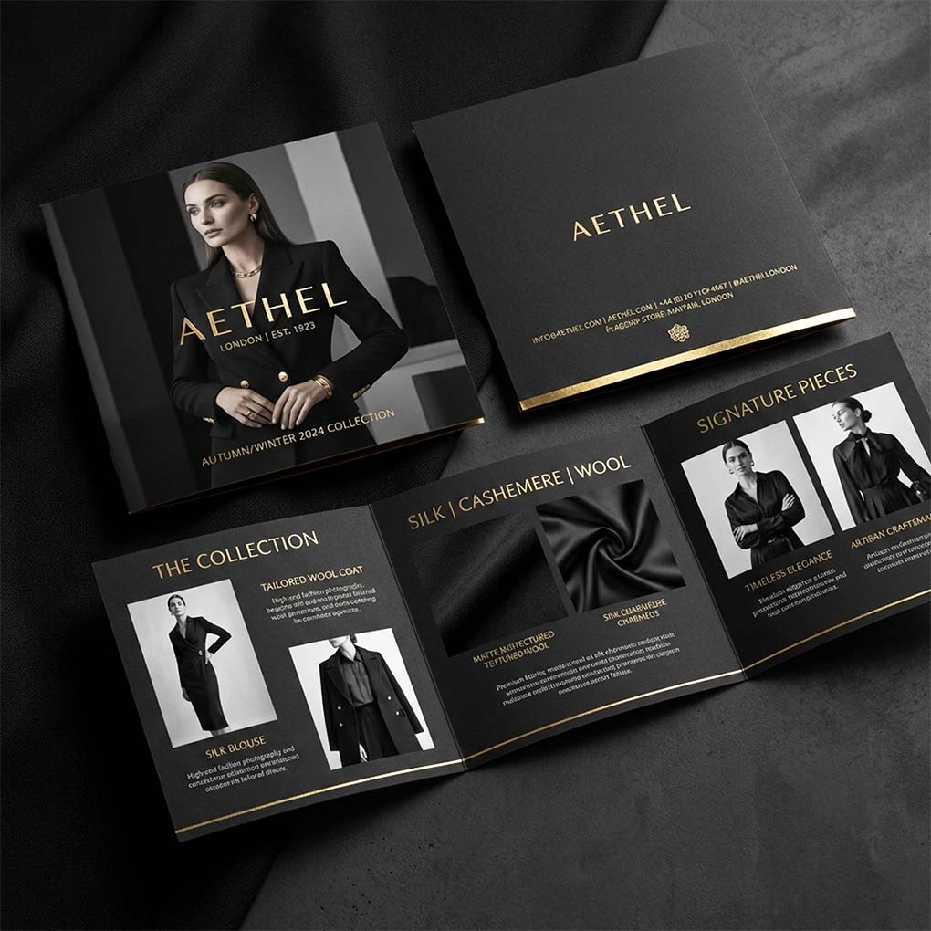 Premium catalogue and brochure printing in Dubai for luxury brands, fashion collections and corporate marketing