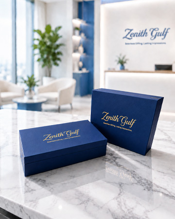 Custom branded corporate gift box packaging in Dubai